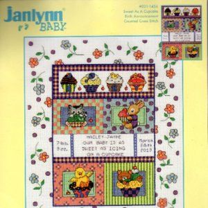 Janlynn Counted Cross Stitch Birth Announcement Sealed Kit